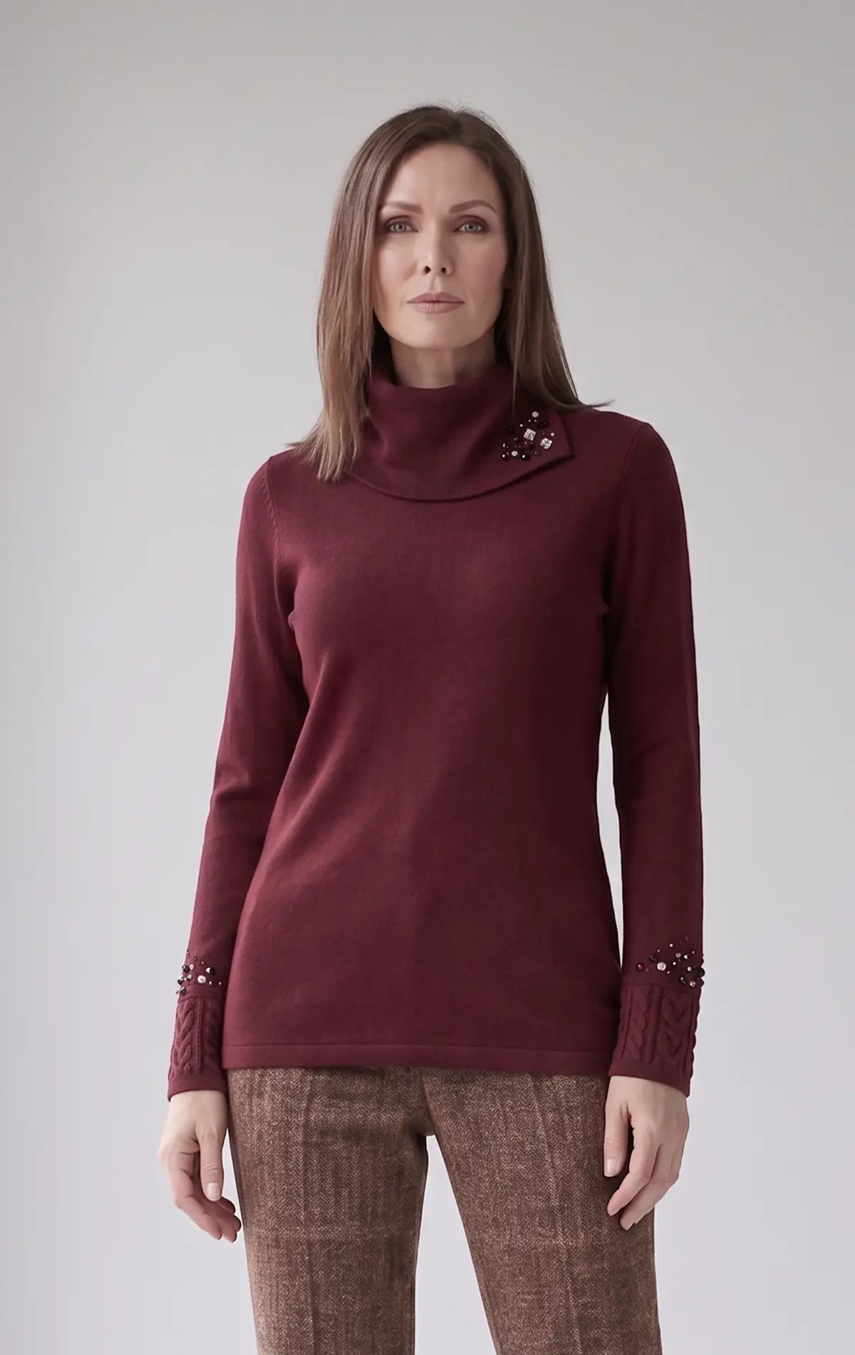 VI79611 - Blusa cuello redondo c/puntada Enya