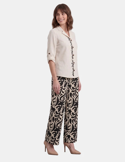 Blusa estampada abierta Celyn