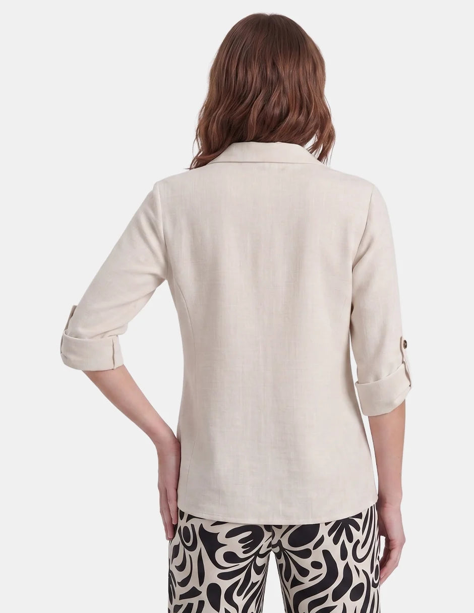 Blusa estampada abierta Celyn